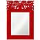 Howard Elliott Oakvale 17" x 25" Red Wall Mirror