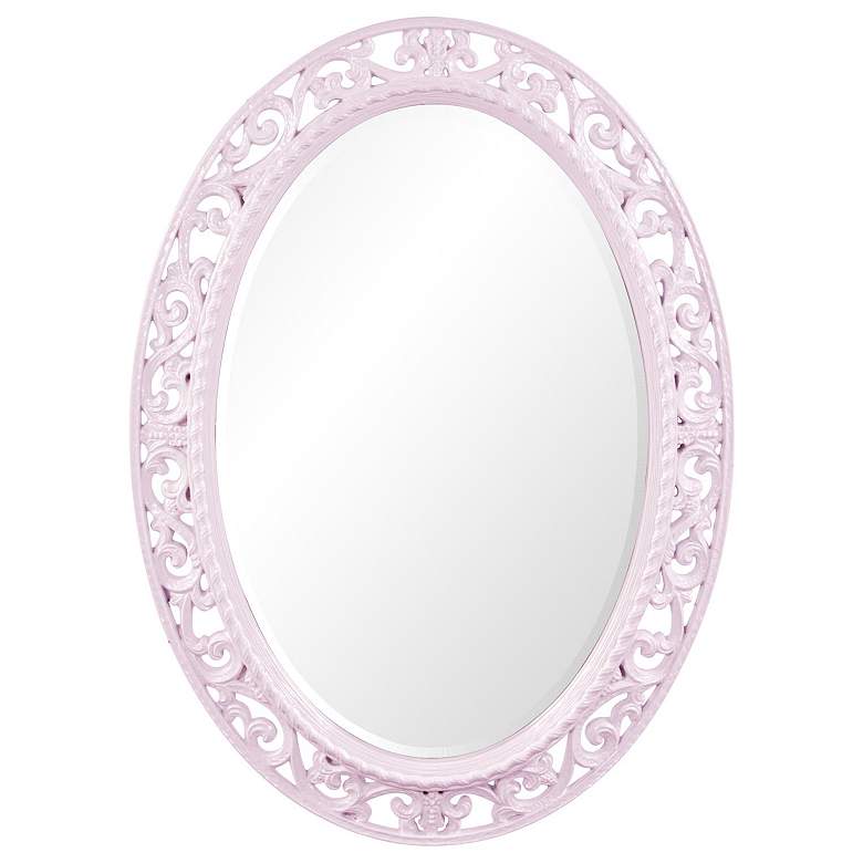 Image 1 Howard Elliott Ornate Oval 27"x37" Glossy Lilac Beveled Suzanne M