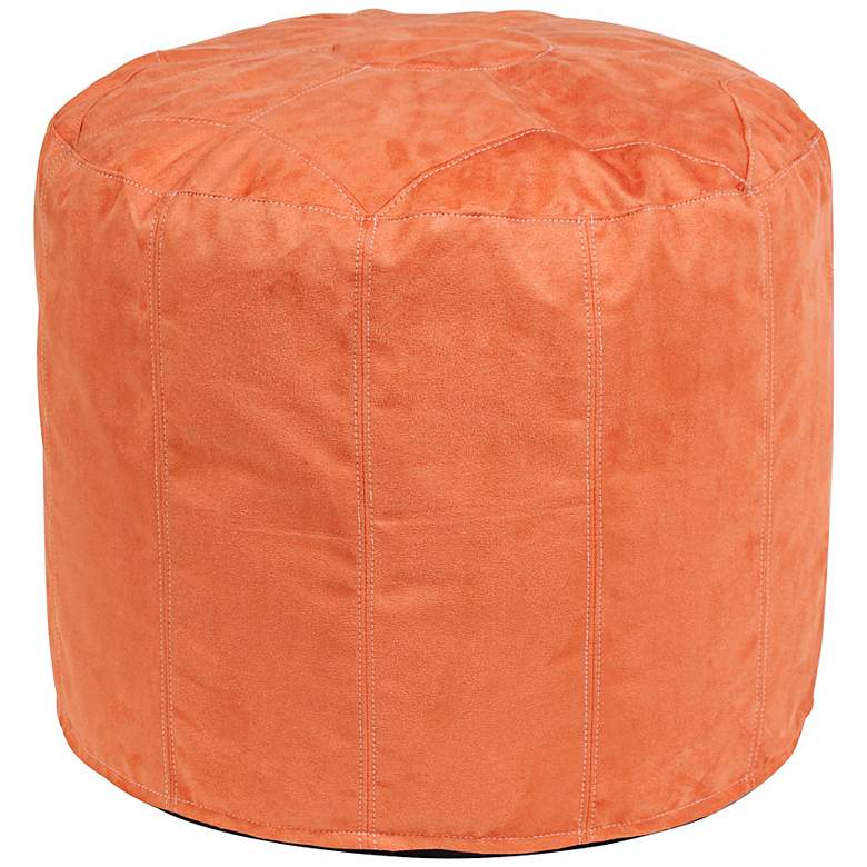 Image 1 Howard Elliott Pod Tall Tangerine Microsuede Ottoman