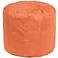 Howard Elliott Pod Tall Tangerine Microsuede Ottoman