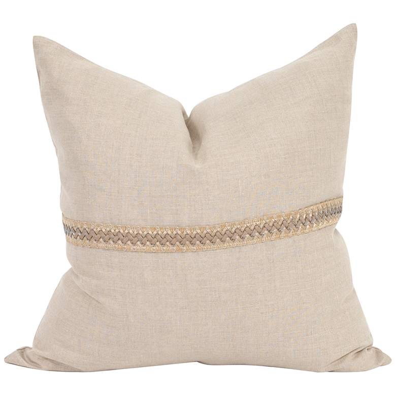 Image 2 Howard Elliott Prairie Linen 24 inch Square Decorative Pillow