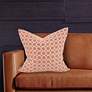Howard Elliott Pyth Coral 20" Square Decorative Pillow