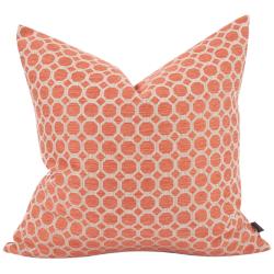 Howard Elliott Pyth Coral 24&quot; Square Decorative Pillow