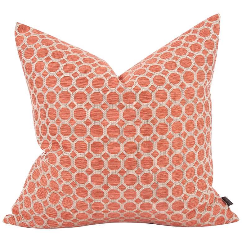 Image 2 Howard Elliott Pyth Coral 24 inch Square Decorative Pillow