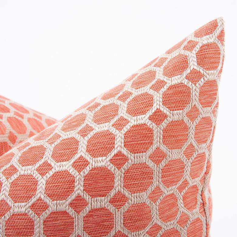 Image 4 Howard Elliott Pyth Coral 24" Square Decorative Pillow more views