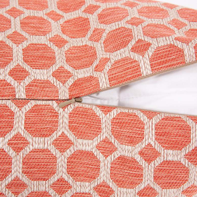 Image 5 Howard Elliott Pyth Coral 24" Square Decorative Pillow more views