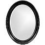Howard Elliott Queen Ann 25" x 33" Black Oval Mirror