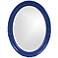 Howard Elliott Queen Ann 25" x 33" Oval Royal Blue Wall Mirror