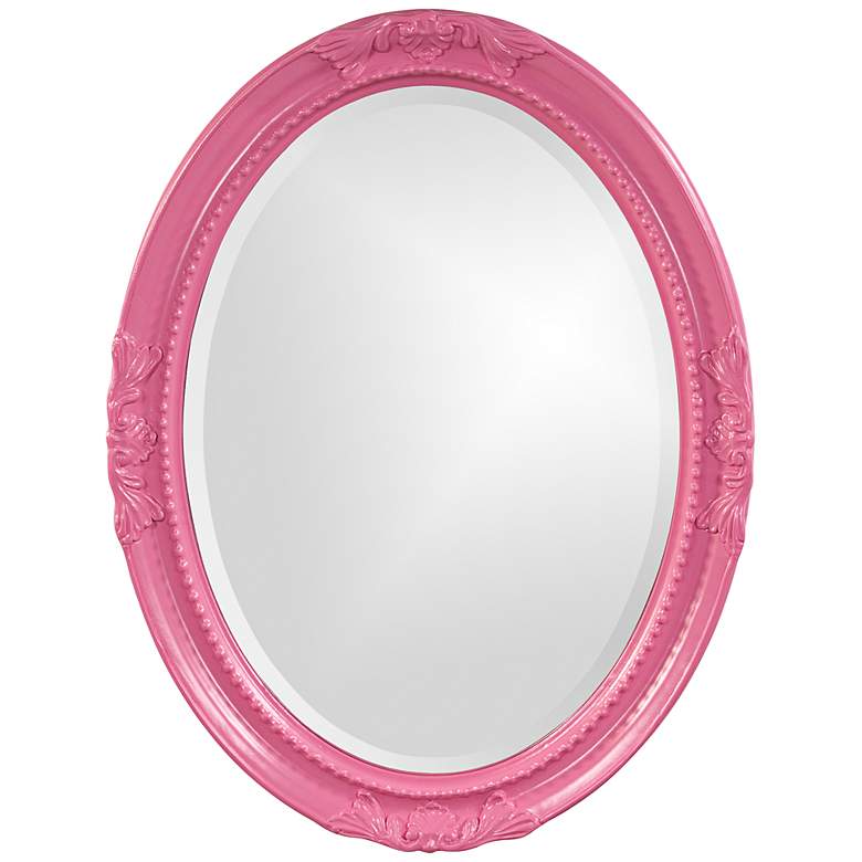 Image 1 Howard Elliott Queen Ann 33" x 25" Hot Pink Wall Mirror