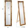 3_Howard Elliott Queen Ann 66" High Antique Gold Floor Standing Mirror more views
