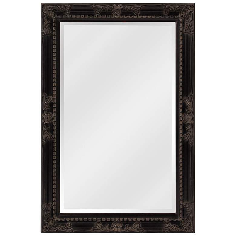 Image 1 Howard Elliott Queen Ann Antique Black 24 inch x 36 inch Wall Mirror