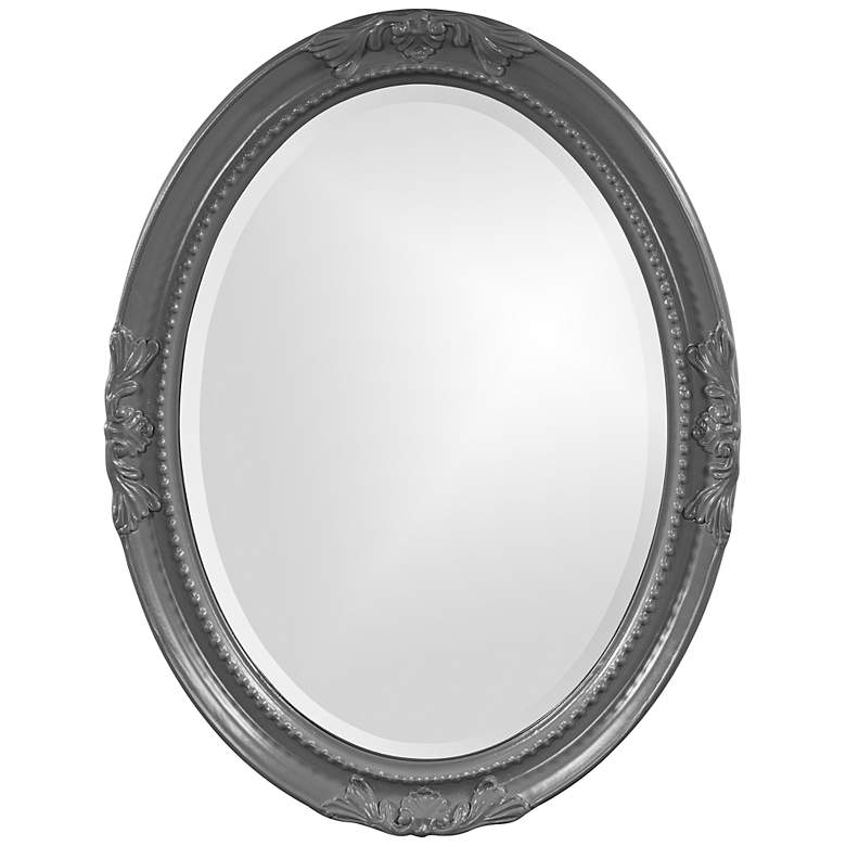 Image 1 Howard Elliott Queen Ann Charcoal Gray 25 inch x 33 inch Wall Mirror