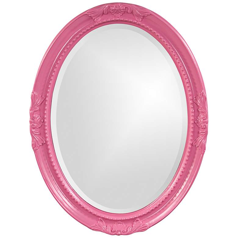 Image 1 Howard Elliott Queen Ann Hot Pink 25 inch x 33 inch Wall Mirror