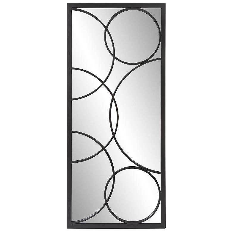Image 1 Howard Elliott Rectangular 21"x47" Oberon Mirror with Circular Ov