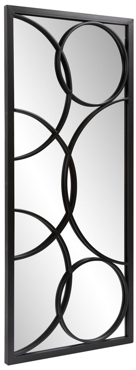 Image 6 Howard Elliott Rectangular 21"x47" Oberon Mirror with Circular Ov more views