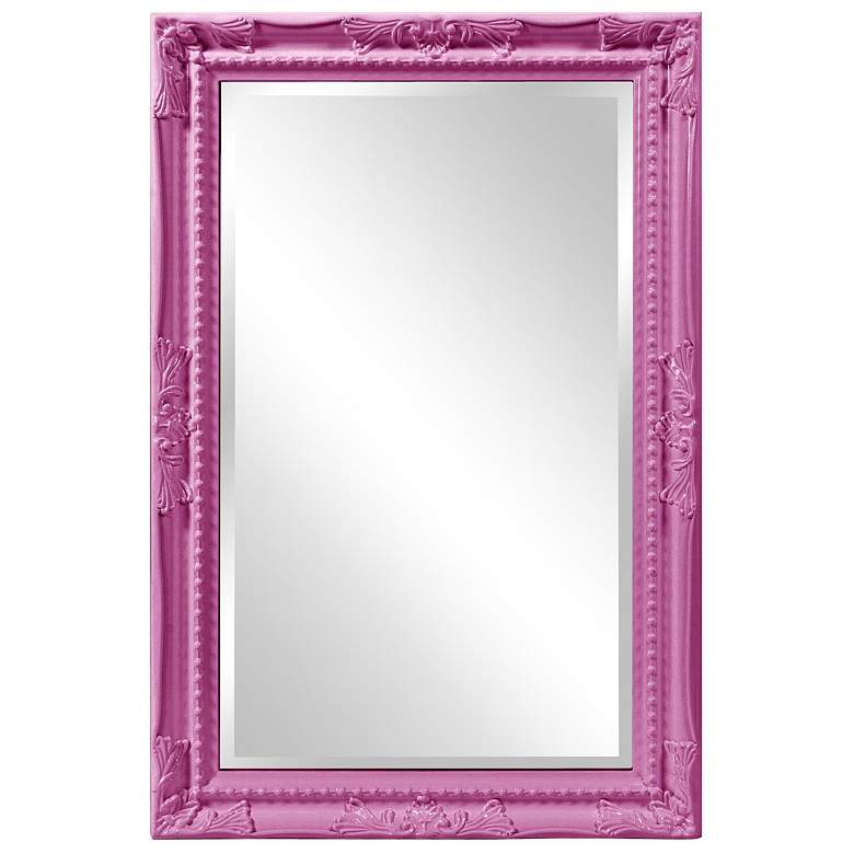 Image 1 Howard Elliott Rectangular Glossy Black 24"x36" Beveled Queen Ann