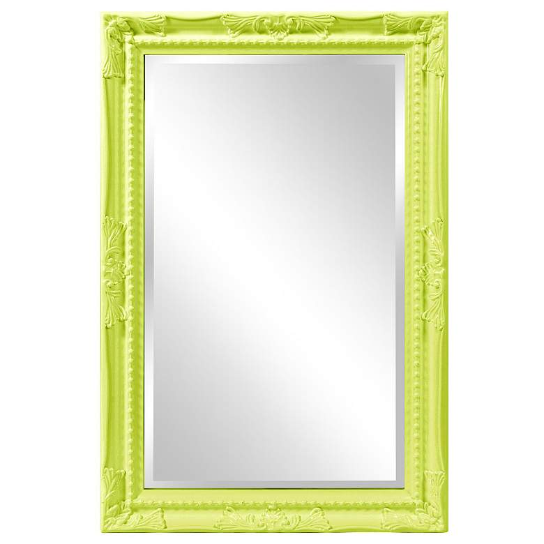 Image 1 Howard Elliott Rectangular Glossy Black 24"x36" Beveled Queen Ann