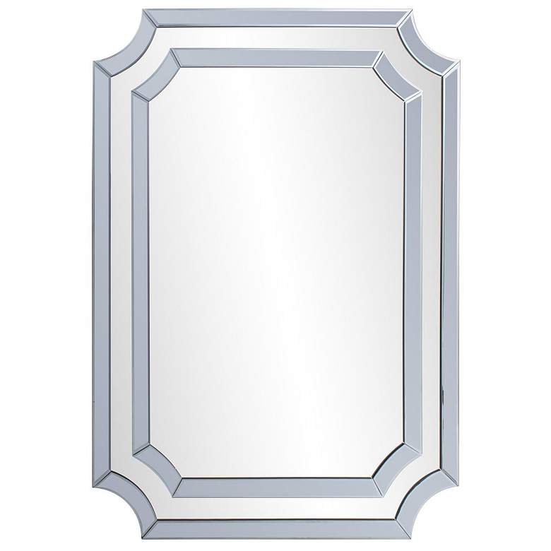 Image 1 Howard Elliott Rectangular Gray Mirror Bordered 36"x48" Ralton M