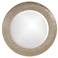 Howard Elliott Round 32" Glossy Nickel Bergman Mirror with Textured Fr