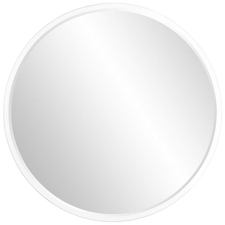 Image 1 Howard Elliott Round 36" Clear Framed Beveled Clare Wall Mirror