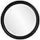 Howard Elliott Round Glossy Black 36" Wood Framed Beveled George Mirro