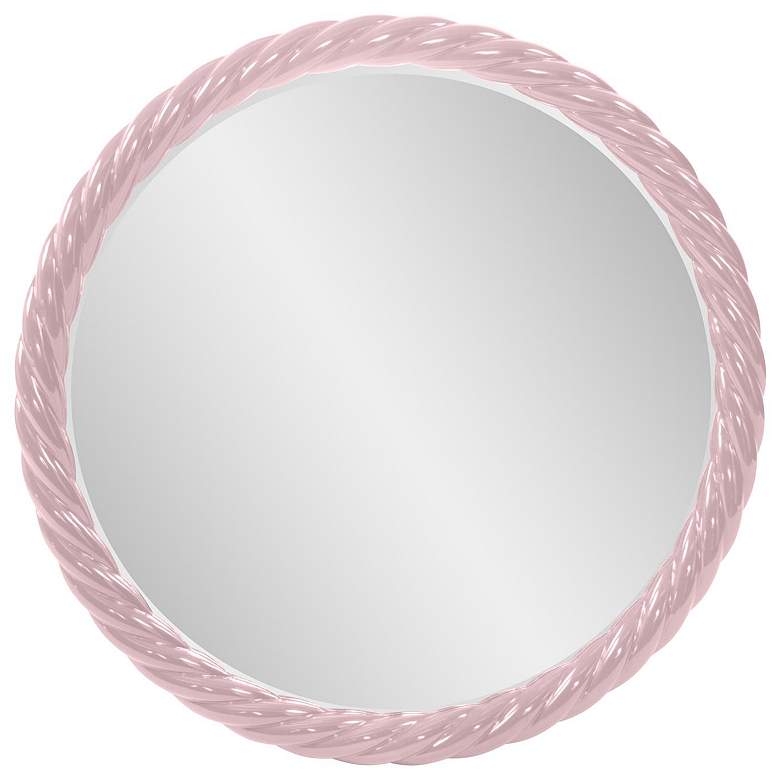 Image 1 Howard Elliott Round Glossy Lilac 30" Gita Braided Round Mirror