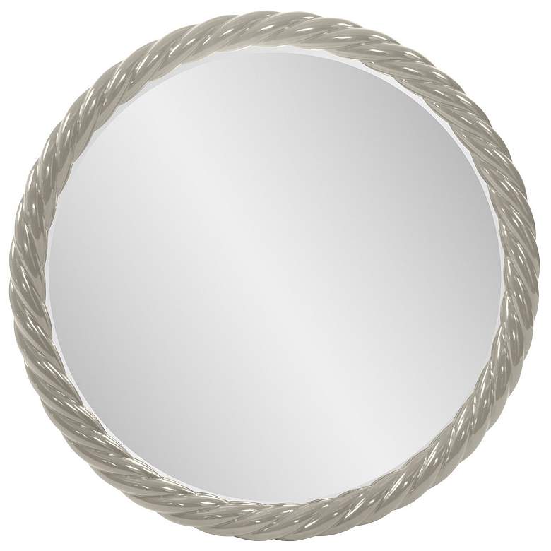 Image 1 Howard Elliott Round Glossy Nickel 30" Gita Braided Round Mirror