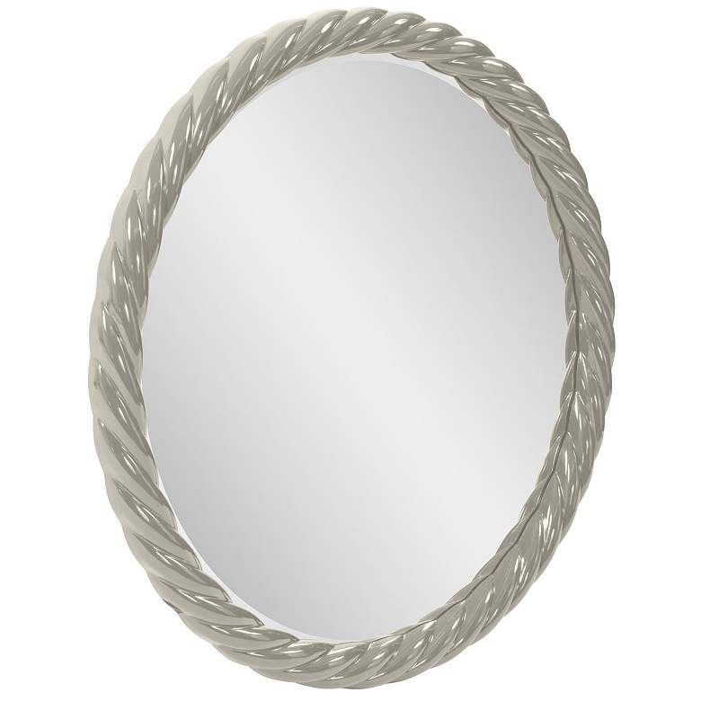 Image 3 Howard Elliott Round Glossy Nickel 30" Gita Braided Round Mirror more views