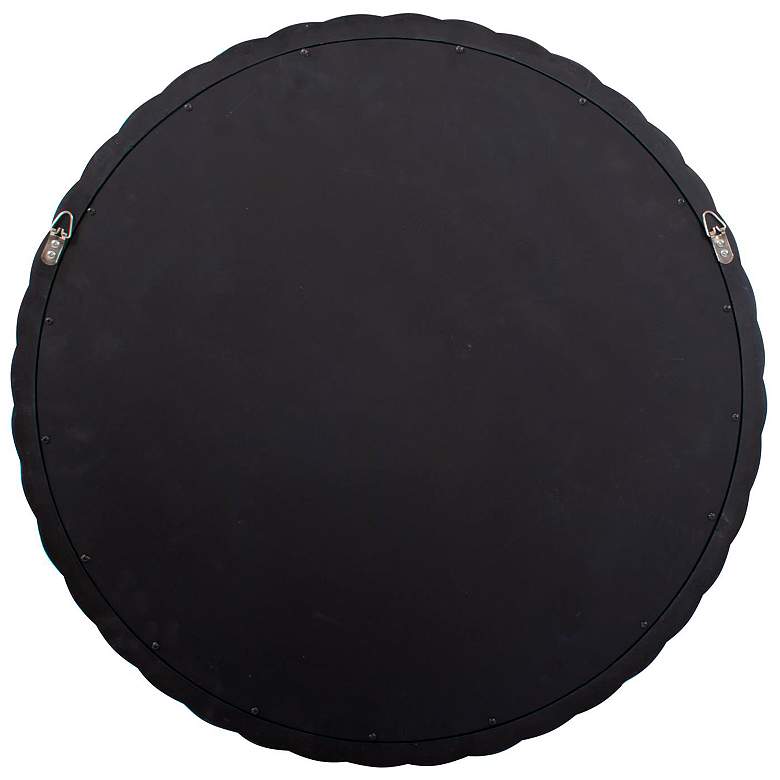 Image 6 Howard Elliott Round Glossy Nickel 30" Gita Braided Round Mirror more views