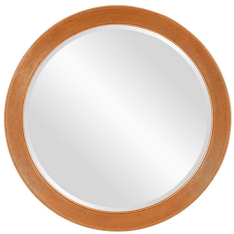 Image 1 Howard Elliott Round Glossy Orange 36" Beveled Virginia Mirror