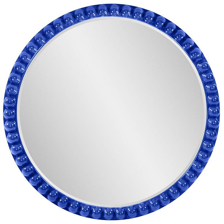 Image 1 Howard Elliott Round Glossy Royal Blue 30" Beaded Frame Vasha Varsha M