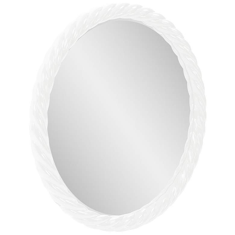 Image 3 Howard Elliott Round Glossy White 30" Gita Braided Round Mirror more views