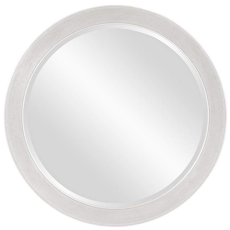 Image 1 Howard Elliott Round Glossy White 36" Beveled Virginia Mirror
