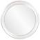 Howard Elliott Round Glossy White 36" Wood Framed Beveled George Mirro