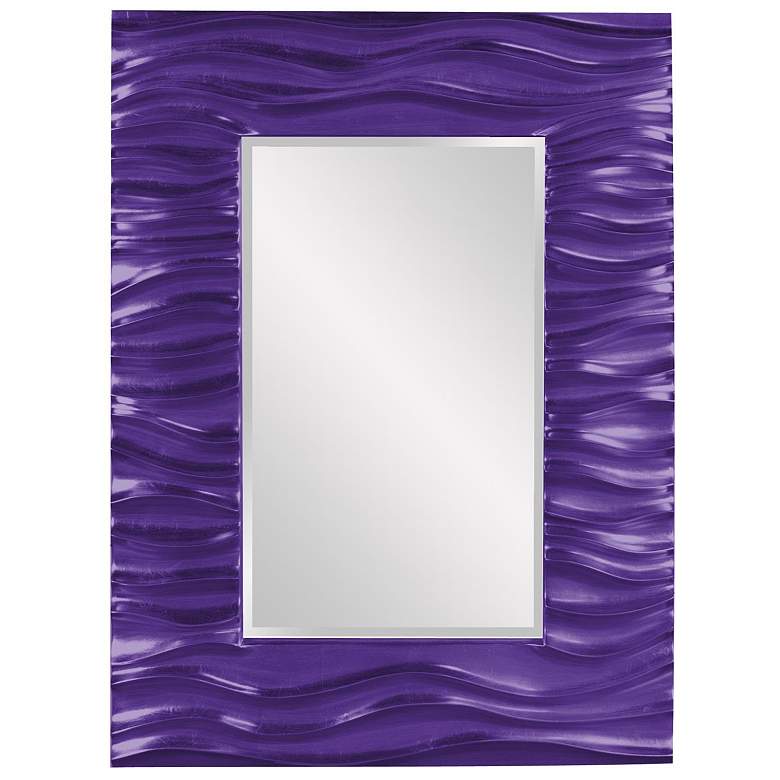 Image 1 Howard Elliott Royal Purple Rectangular 31"x39" Wave Framed Zenit