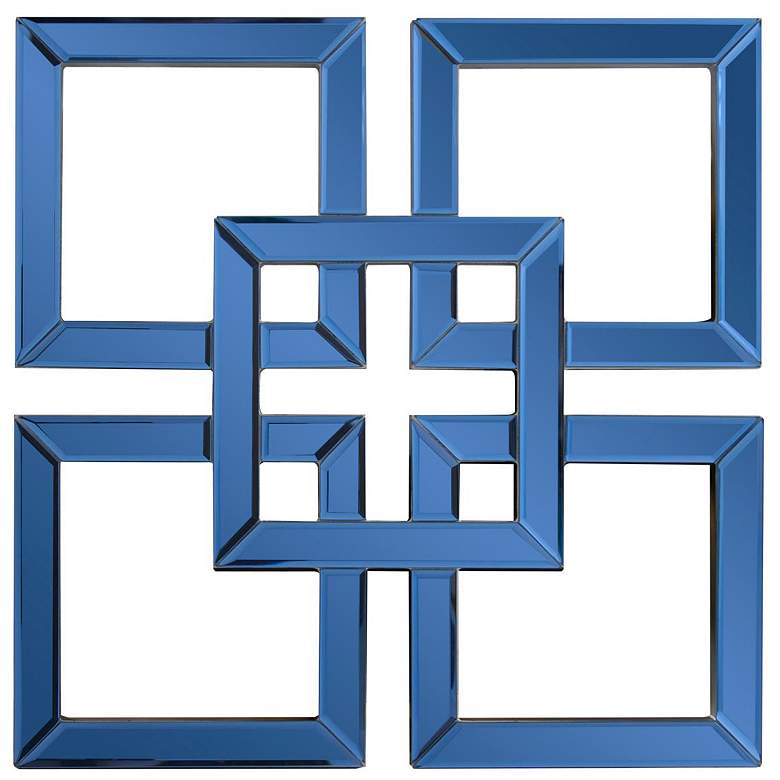 Image 1 Howard Elliott Sapphire Blue Square 16"x16" Landia Wall Mirror