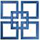 Howard Elliott Sapphire Blue Square 16"x16" Landia Wall Mirror