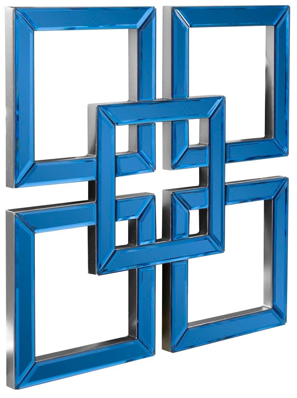 Image 5 Howard Elliott Sapphire Blue Square 16"x16" Landia Wall Mirror more views