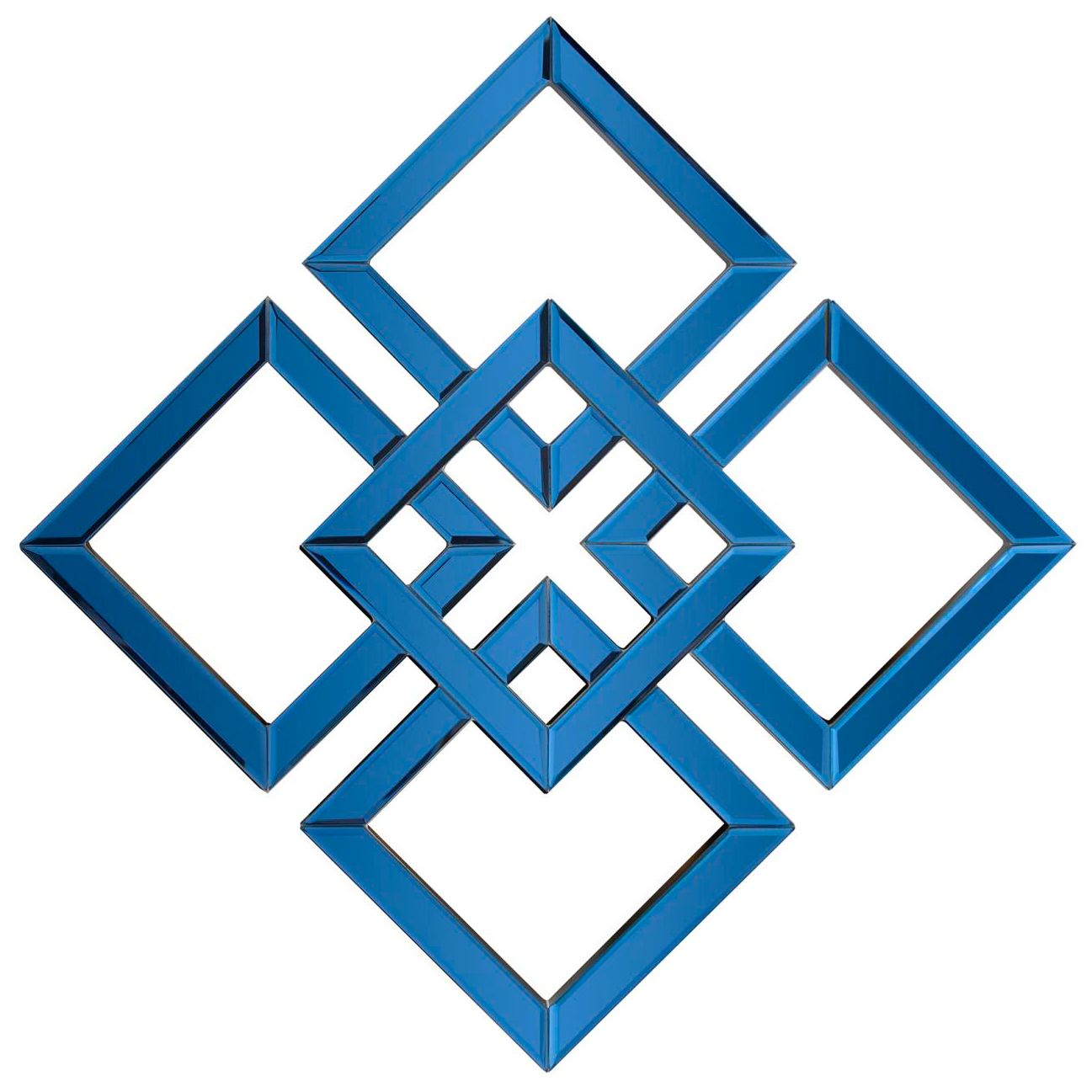 Howard Elliott Sapphire Blue Square 16"x16" Landia Wall Mirror