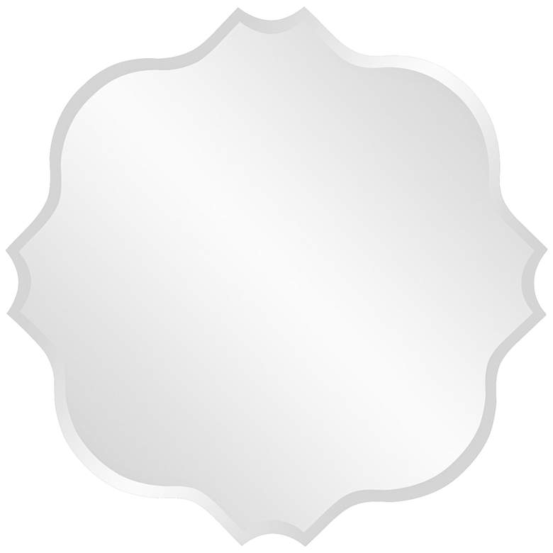 Image 1 Howard Elliott Scalloped Frameless 16" Square Wall Mirror