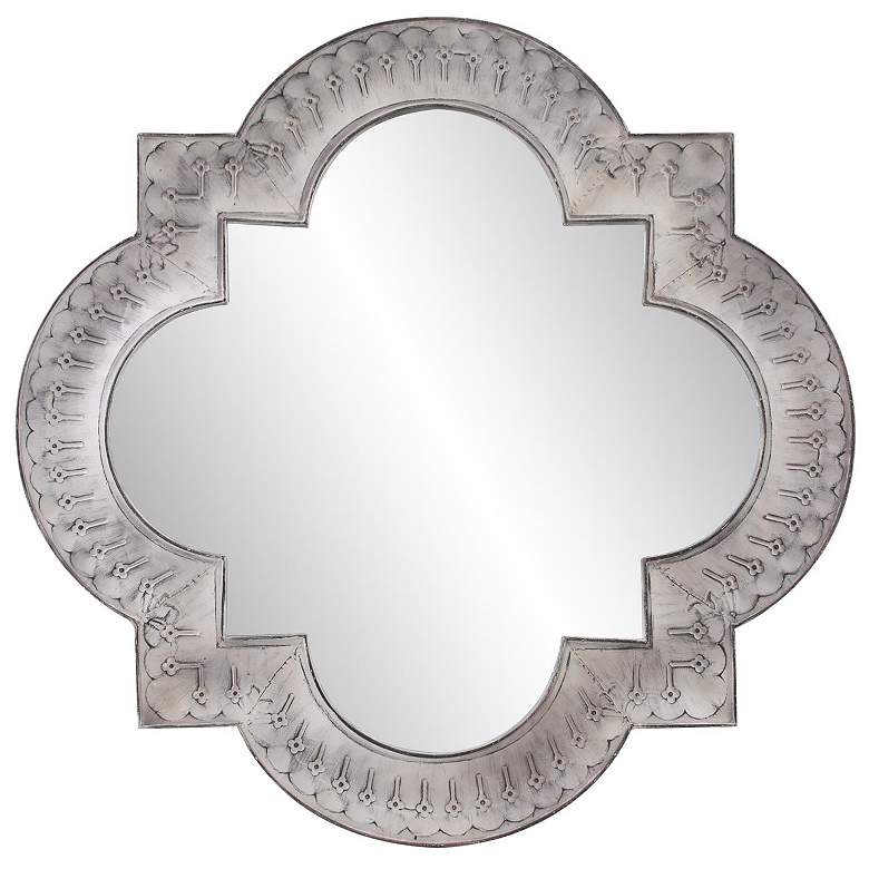 Image 1 Howard Elliott Sebastian Metal Quatrefoil 54.5" Mirror with Punched Pa