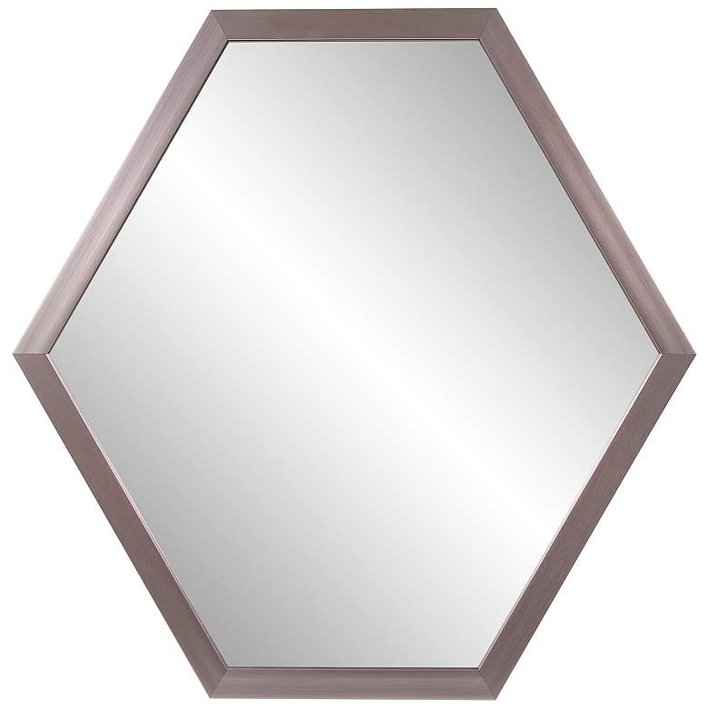 Image 1 Howard Elliott Sheldrake 30" Modern Graphite Hexagonal Wall Mirror