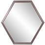 1_Howard Elliott Sheldrake 30" Modern Graphite Hexagonal Wall Mirror