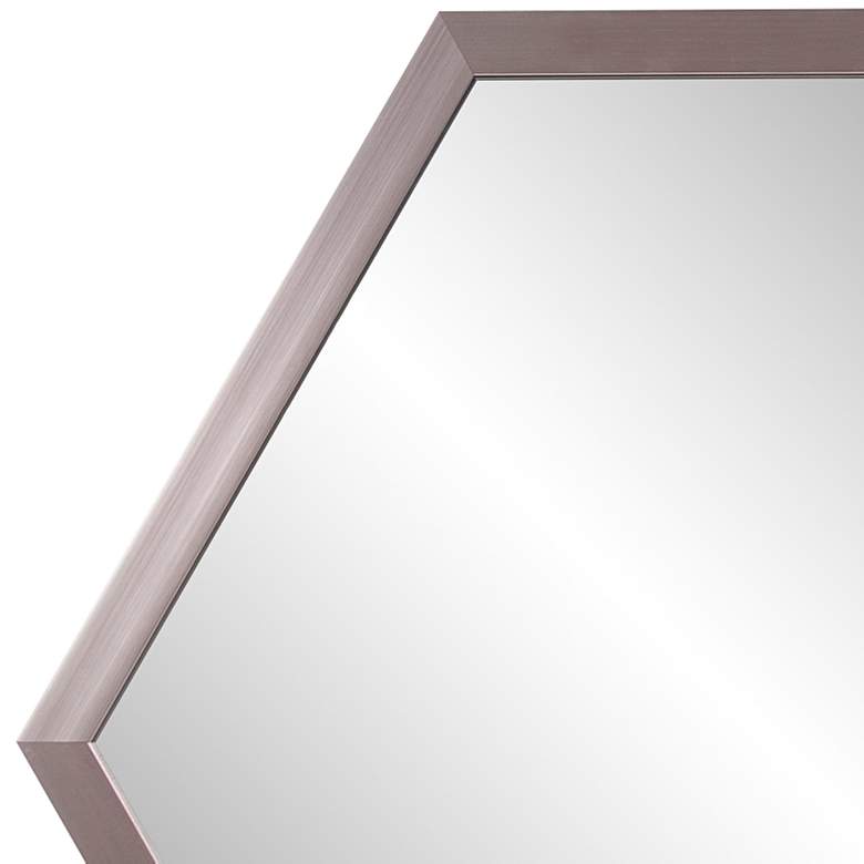 Image 2 Howard Elliott Sheldrake 30" Modern Graphite Hexagonal Wall Mirror more views