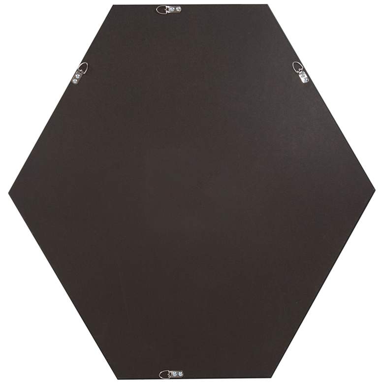 Image 4 Howard Elliott Sheldrake 30" Modern Graphite Hexagonal Wall Mirror more views