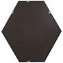4_Howard Elliott Sheldrake 30" Modern Graphite Hexagonal Wall Mirror more views