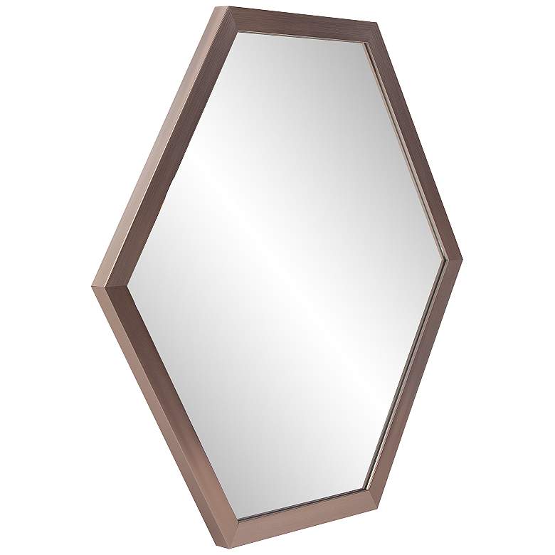 Image 5 Howard Elliott Sheldrake 30" Modern Graphite Hexagonal Wall Mirror more views
