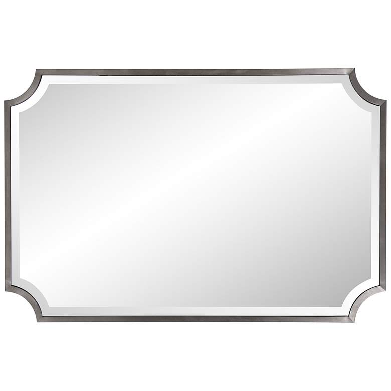 Image 4 Howard Elliott Shield 36" x 24" Titanium Silver Wall Mirror more views