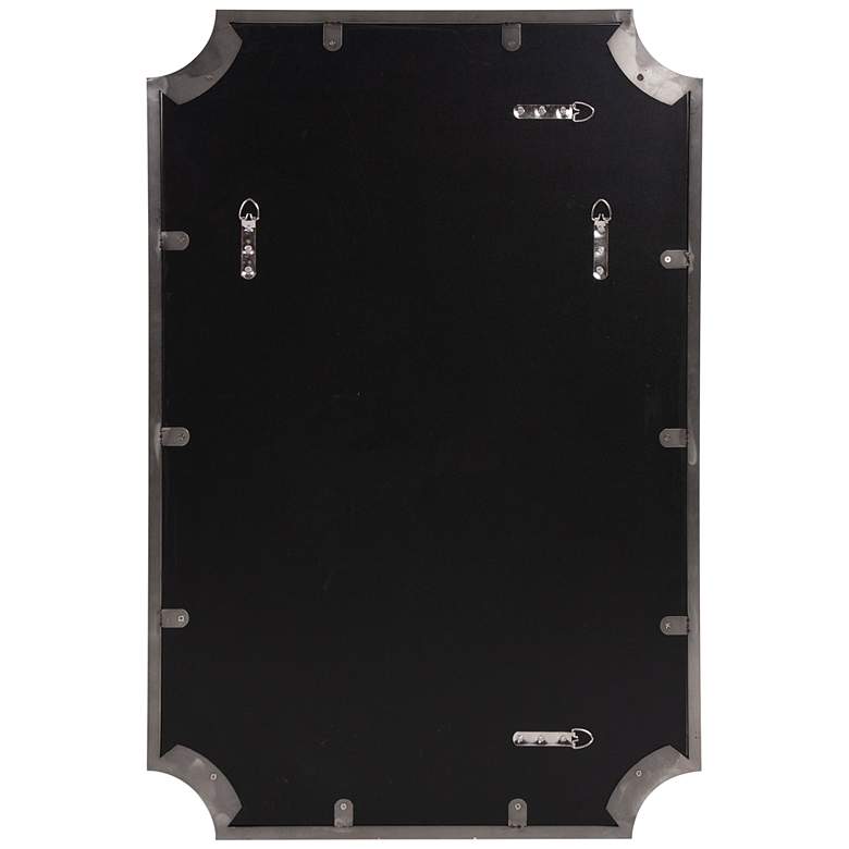 Image 5 Howard Elliott Shield 36" x 24" Titanium Silver Wall Mirror more views