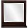 Howard Elliott Silhouette 16" Square Deep Brown Mirror
